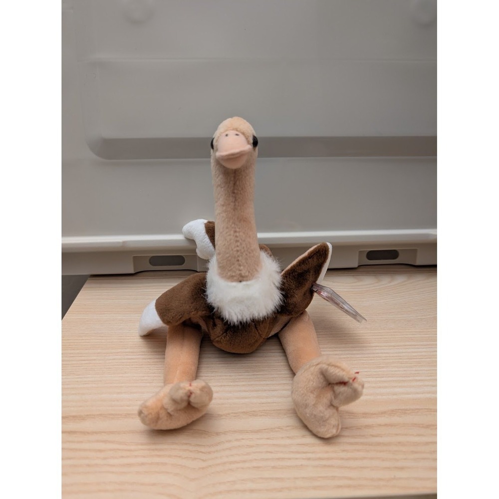 Ostrich Plush Toy Ty Beanie Babies Stretch Kids Toy Collectible Classroom Animal